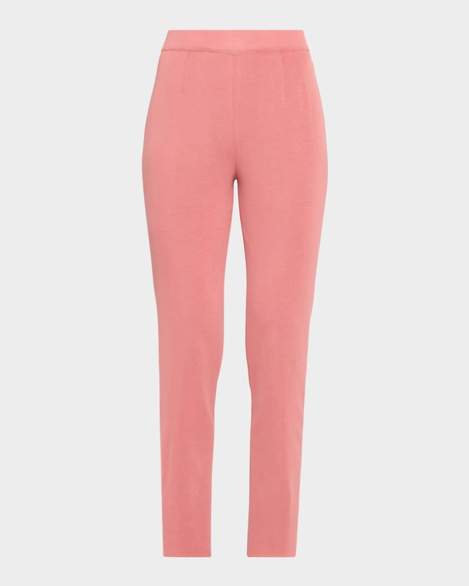 Misook Nancy Mylana Knit Slim-Leg Pants | Neiman Marcus