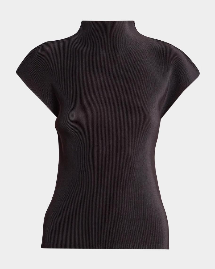 Issey Miyake Mist August Pleats Cap-Sleeve Top | Neiman Marcus