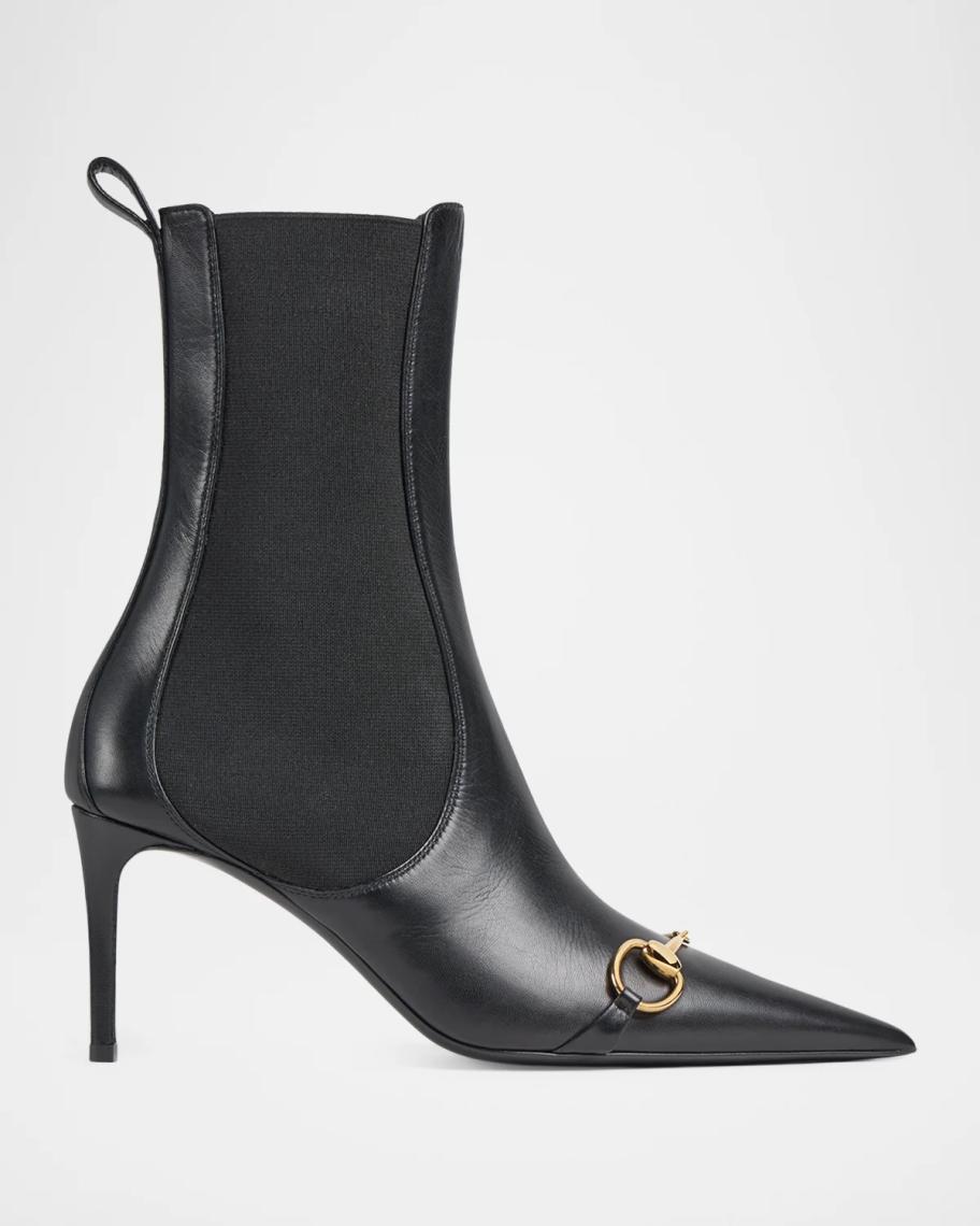 Gucci Donna 80MM Leather Ankle Boots | Neiman Marcus