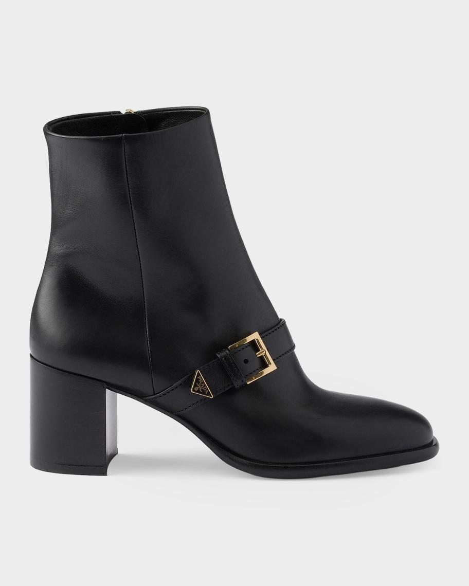 Prada 65mm Leather Ankle Boots | Neiman Marcus