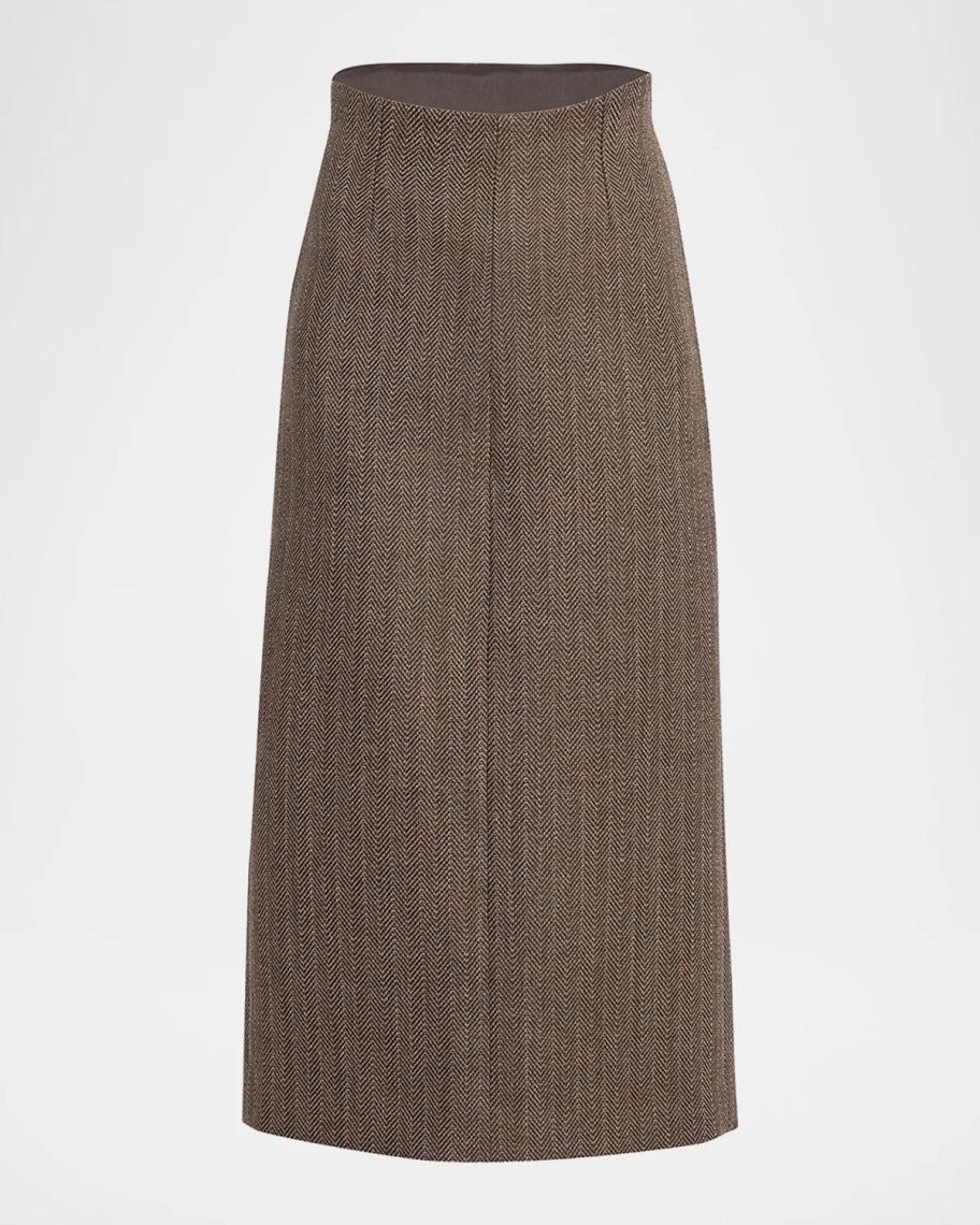 MM6 Maison Margiela Wool Midi Skirt | Neiman Marcus