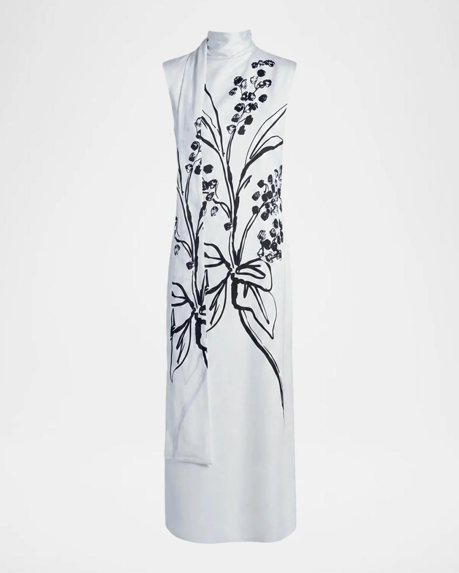 Diane von Furstenberg Saskia Draped Floral Silk Maxi Dress