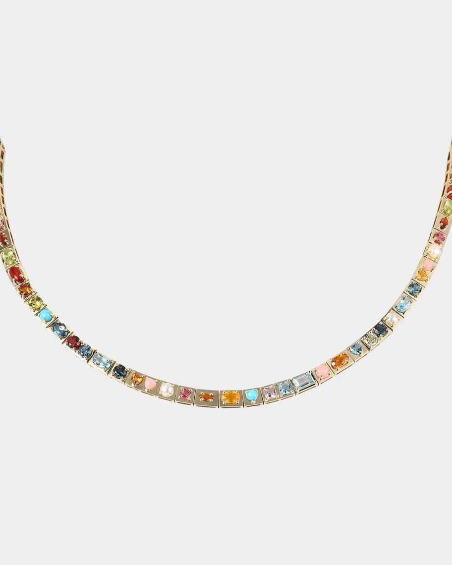 TYPE JEWELRY LEGGO Mini Multi-Stone Necklace | Neiman Marcus