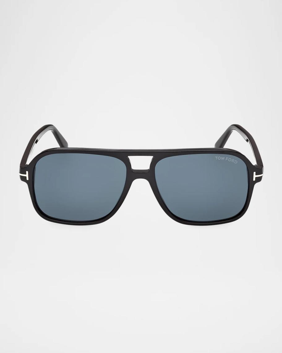 トム TOM FORD Men's Madison-02 Acetate Pilot Sunglasses | Neiman Marcus