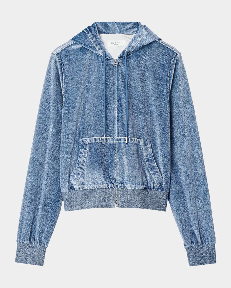 新品未使用★SeaRoomLynn Denim Hoodie ジャケット rag & bone Miramar Denim Zip-Up Hoodie | Neiman Marcus