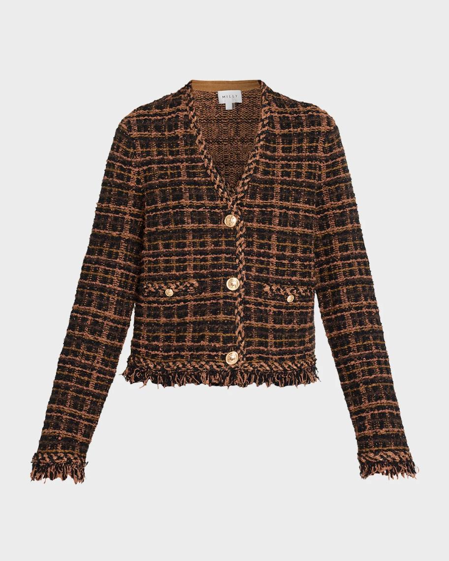 Milly Daphne Fringe Cardigan Jacket | Neiman Marcus