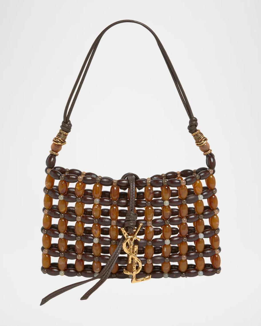 Saint Laurent Evening Beaded Shoulder Bag | Neiman Marcus