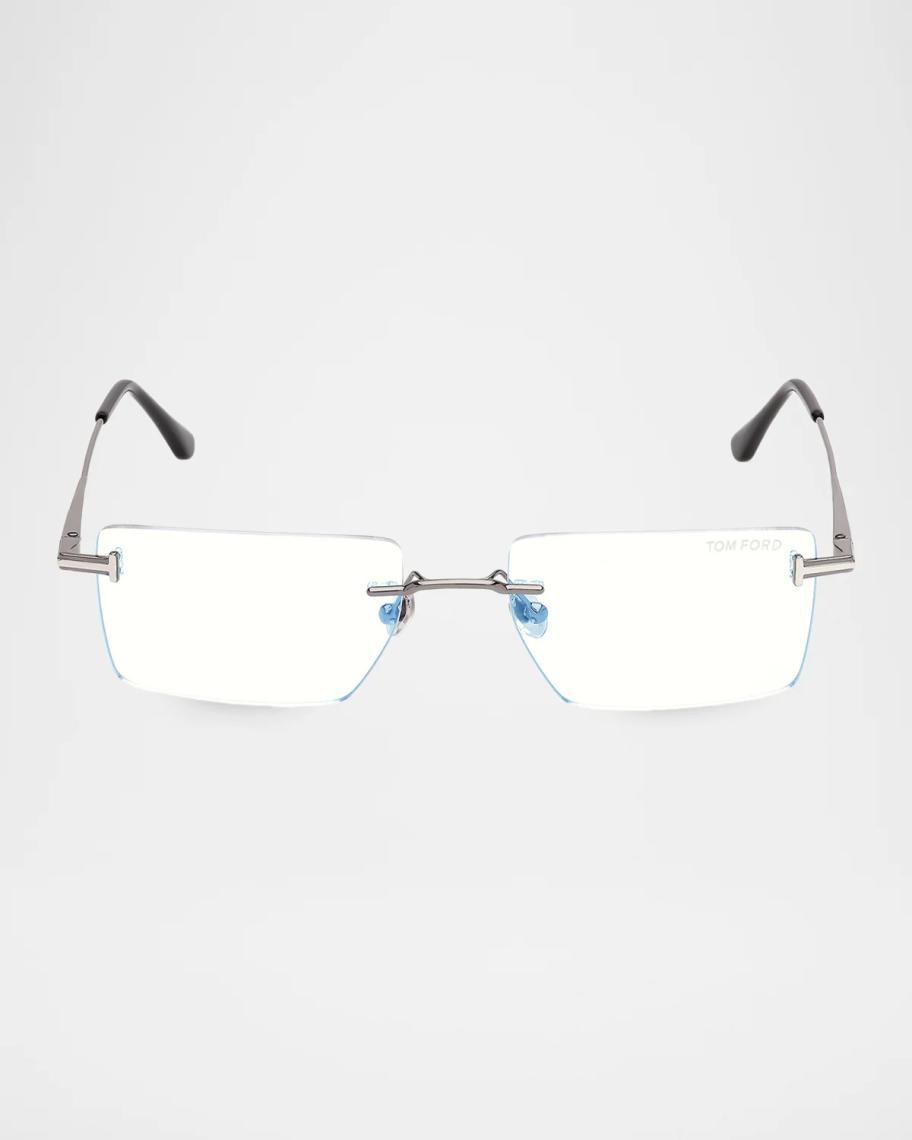 TOM FORD Men's 58MM Rimless Blue-Block Rectangular Eyeglasses | Neiman ...