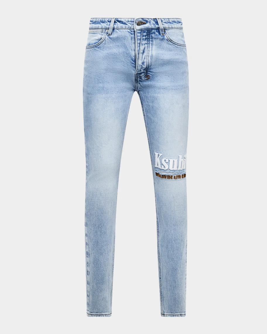 Ksubi Men's Van Winkle Kristal Logo Skinny Jeans | Neiman Marcus