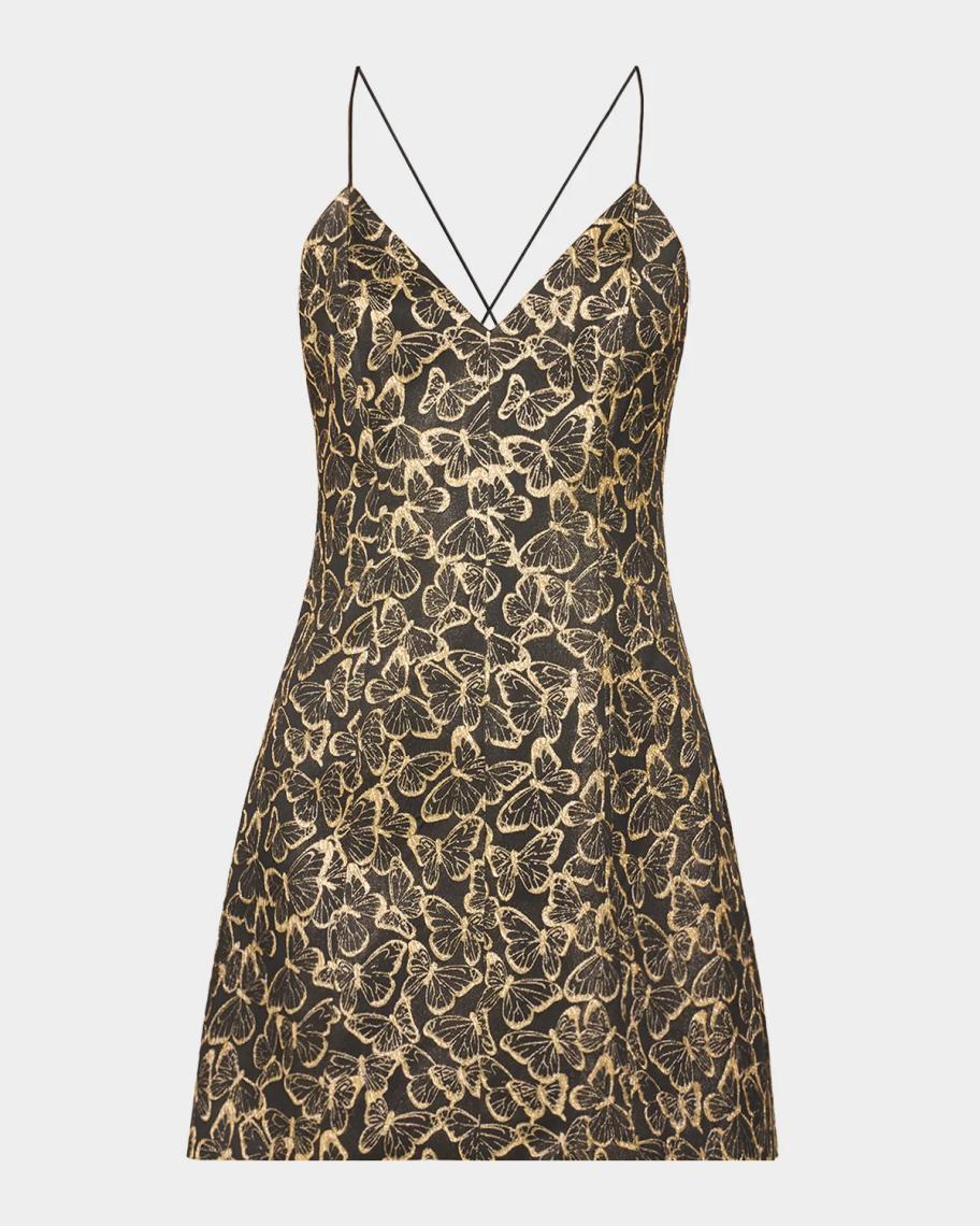 ALICE + OLIVIA Tayla Butterfly Jacquard Mini Dress