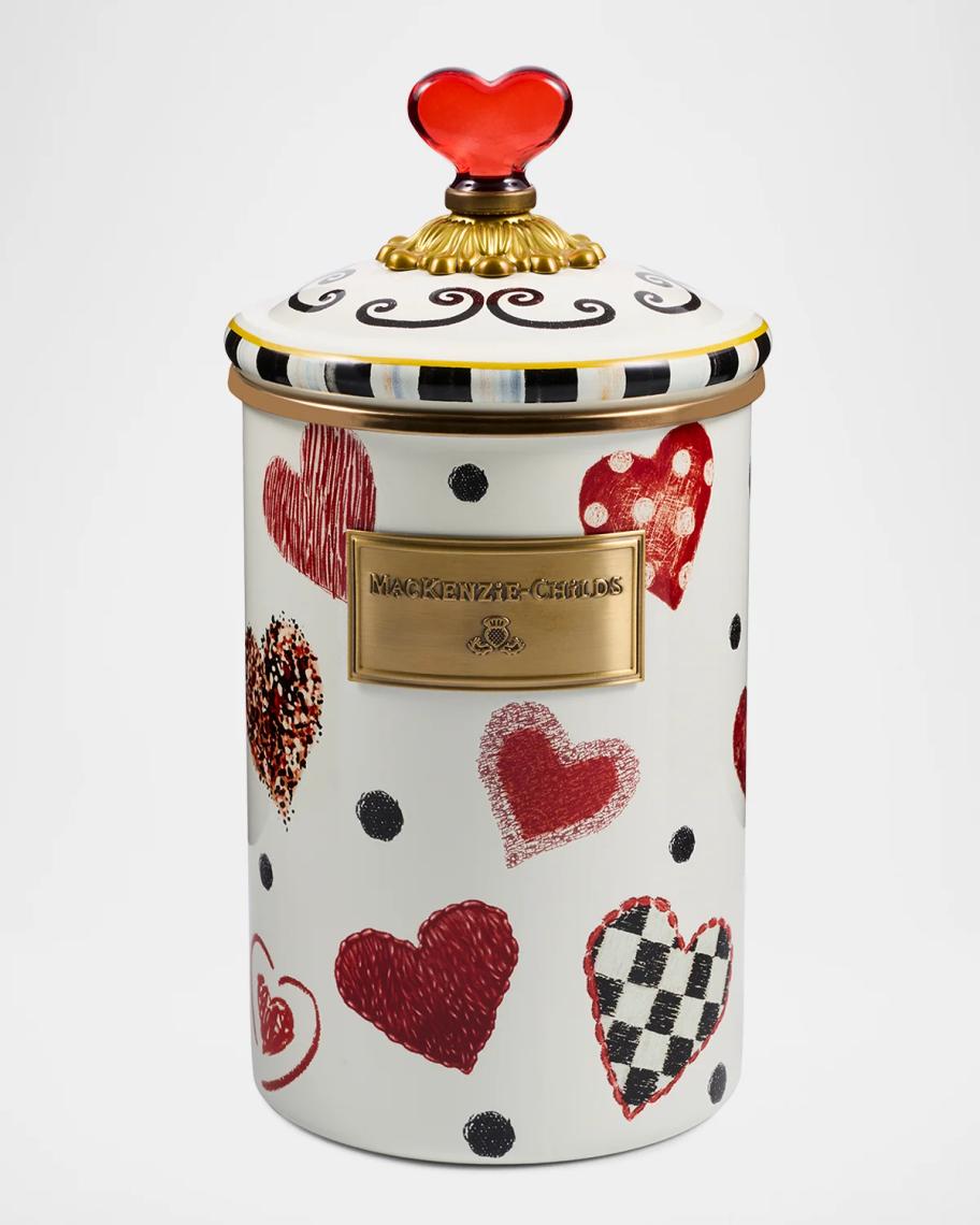 アントステラ ローポタリー　ハートキャニスター MacKenzie-Childs Love Large Canister | Neiman Marcus