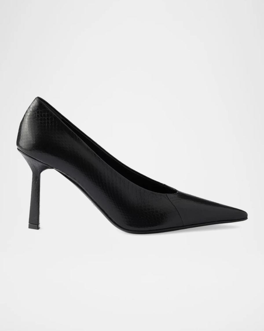 Prada 90MM Ayers Leather Pointy-Toe Pumps | Neiman Marcus