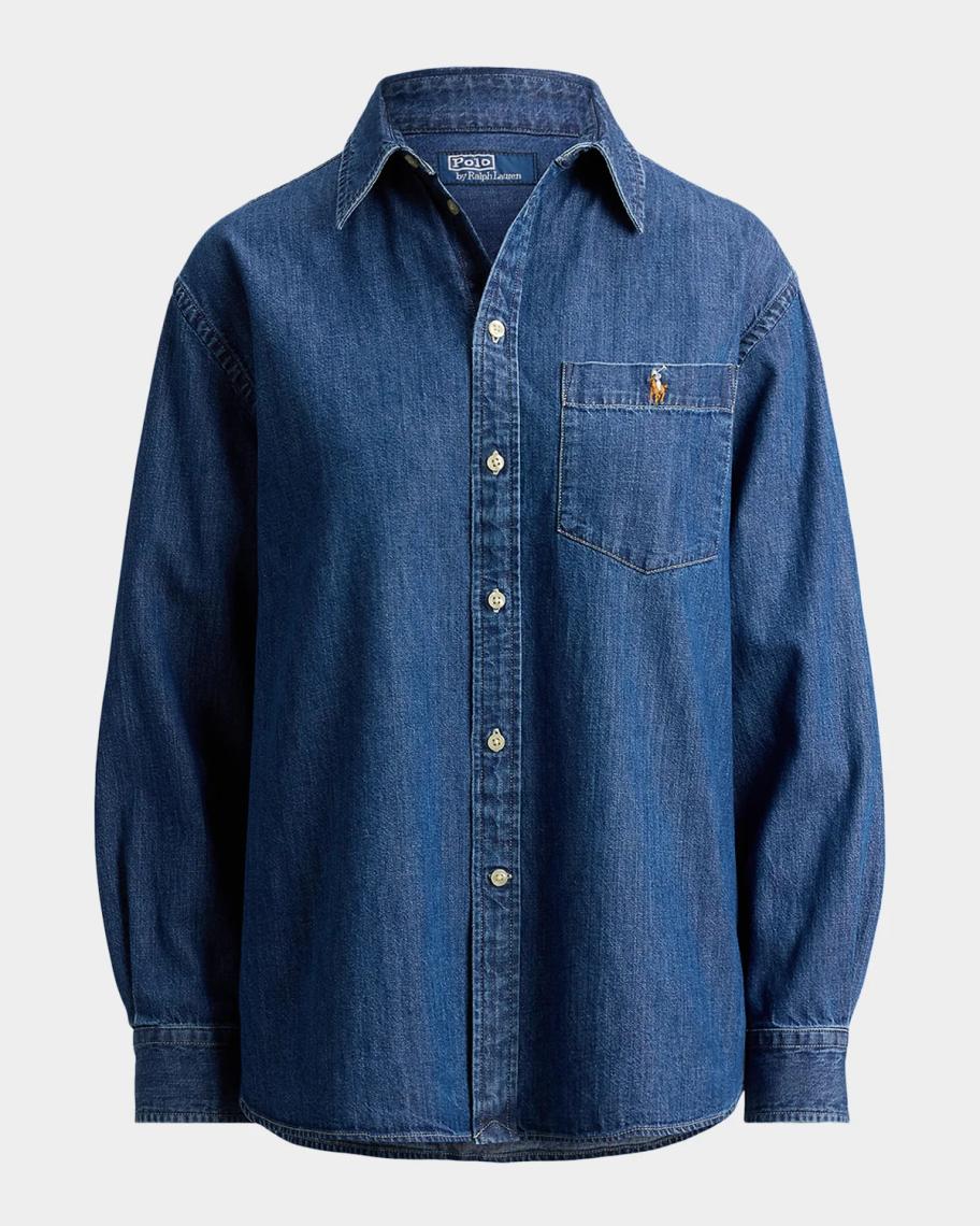 トップス POLO RALPH LAUREN Polo Ralph Lauren Denim Button-Front Shirt | Neiman Marcus