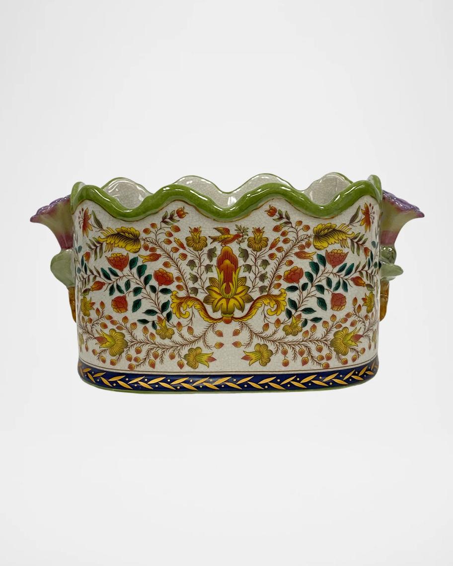Winward Home Newness Floral Ceramic Planter | Neiman Marcus