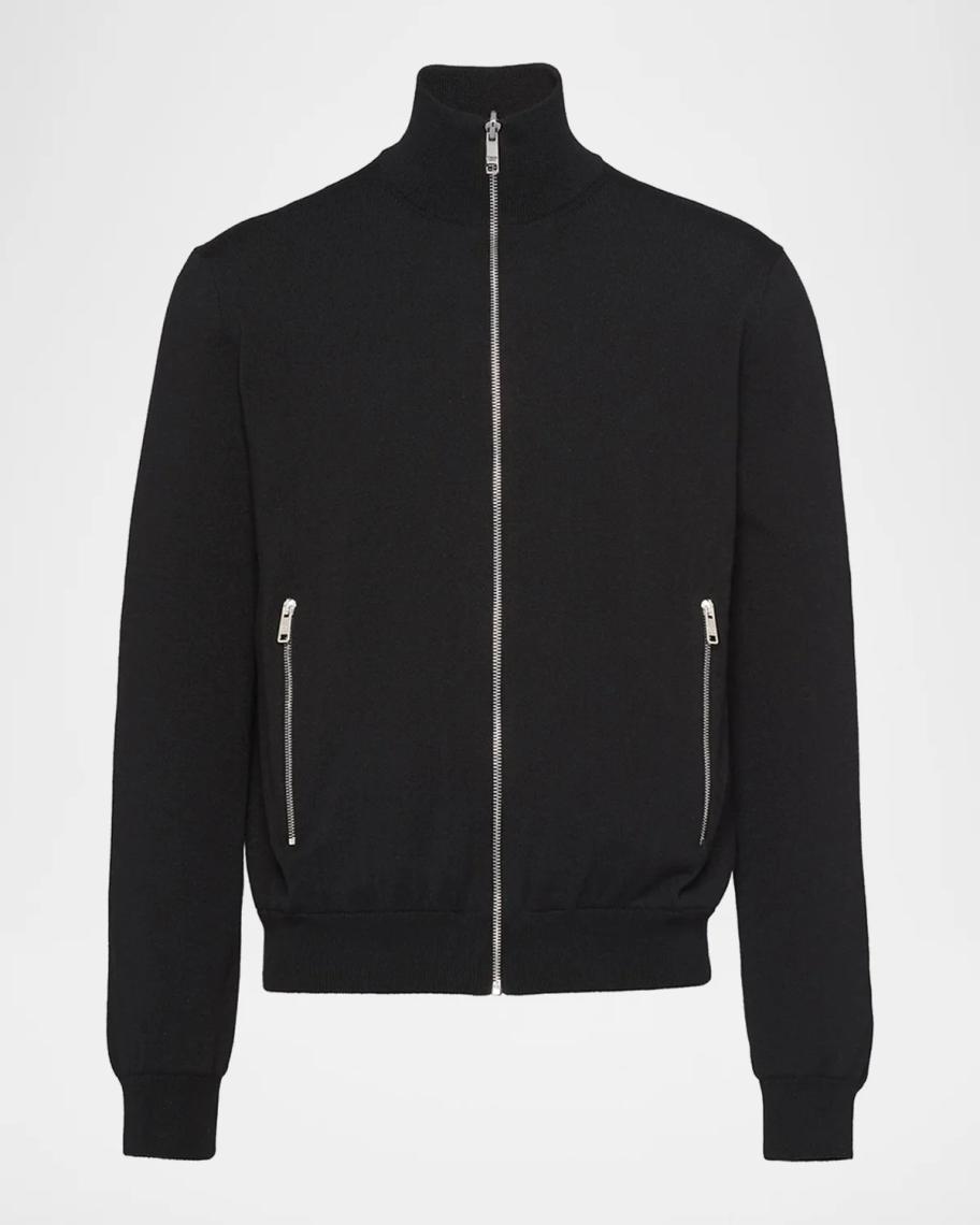 Prada Men's Reversible Wool and Re-Nylon Jacket | Neiman Marcus