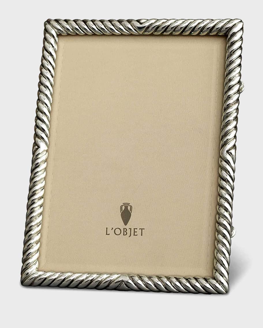 L'Objet Deco Twist Platinum-Plated Picture Frame, 4 x 6