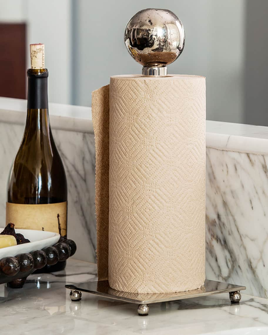 Jan Barboglio Posada Nickel Paper Towel Holder | Neiman Marcus