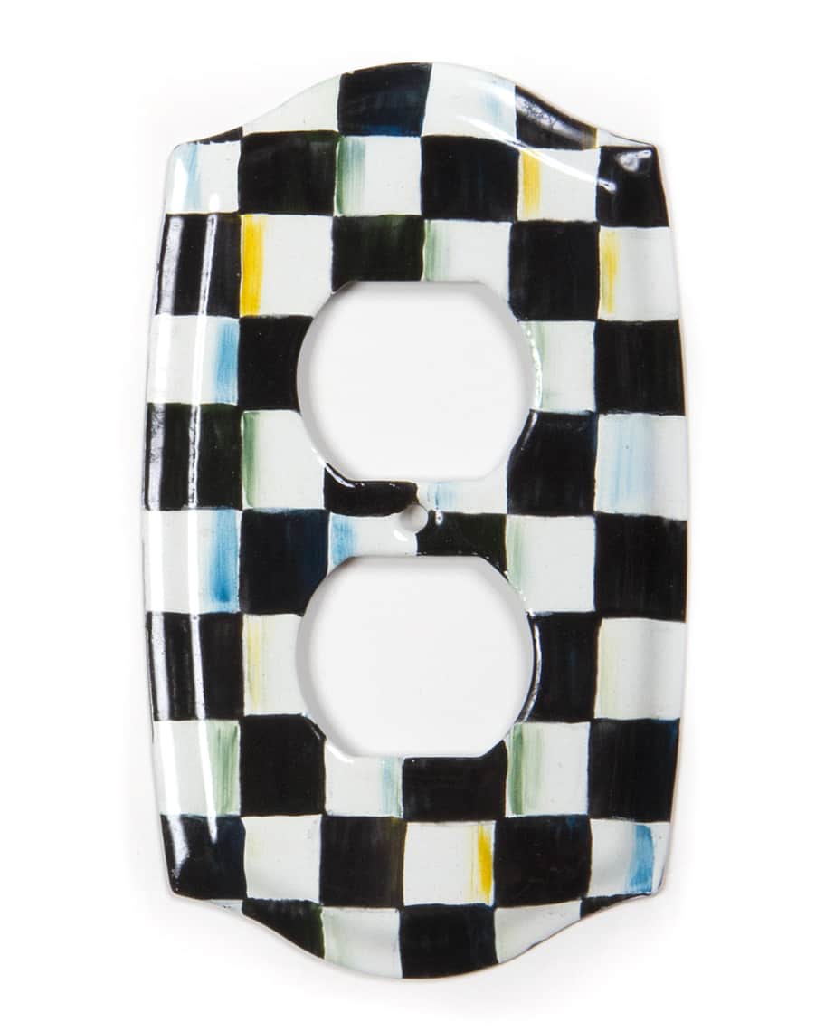 MacKenzieChilds Courtly Check Outlet Cover Plate Neiman Marcus