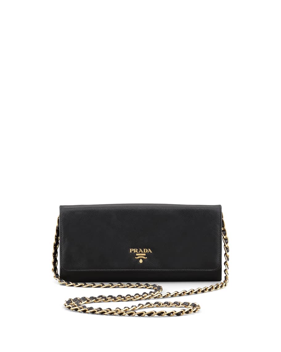 Prada Wallet On Chain in Black