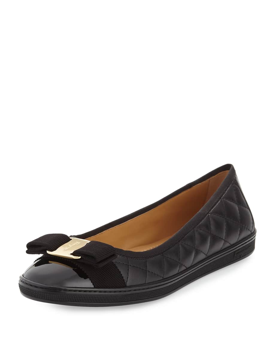salvatore ferragamo rufina quilted flats