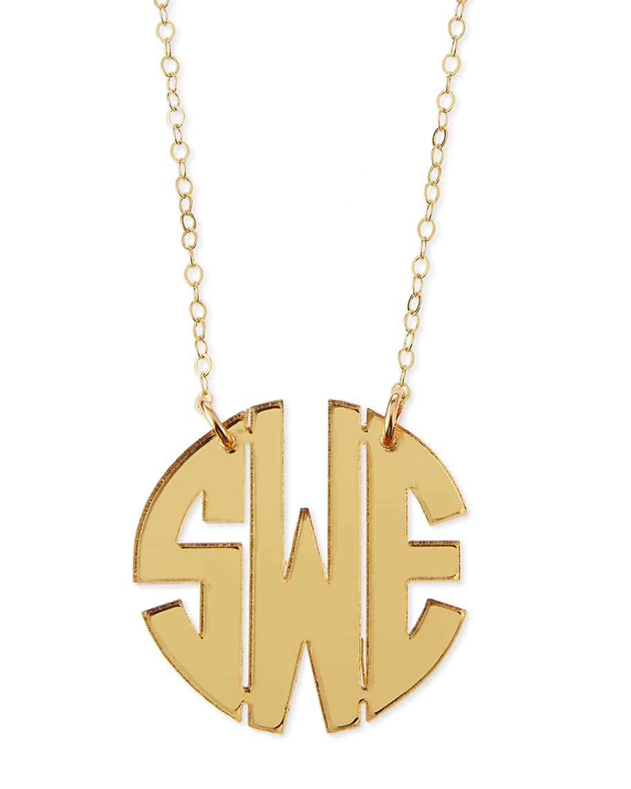 Moon and Lola - Acrylic State Monogram Necklace