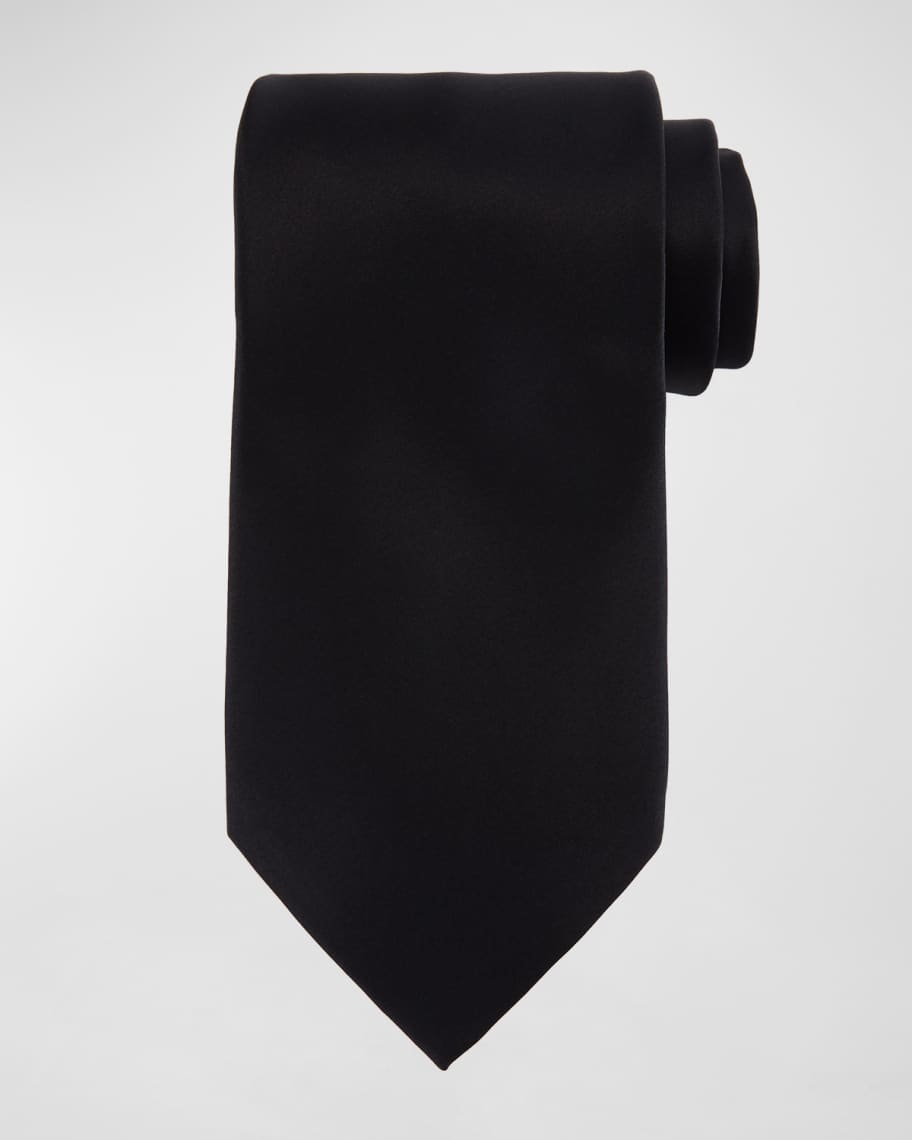 Stefano Ricci Solid Silk Satin Tie | Neiman Marcus