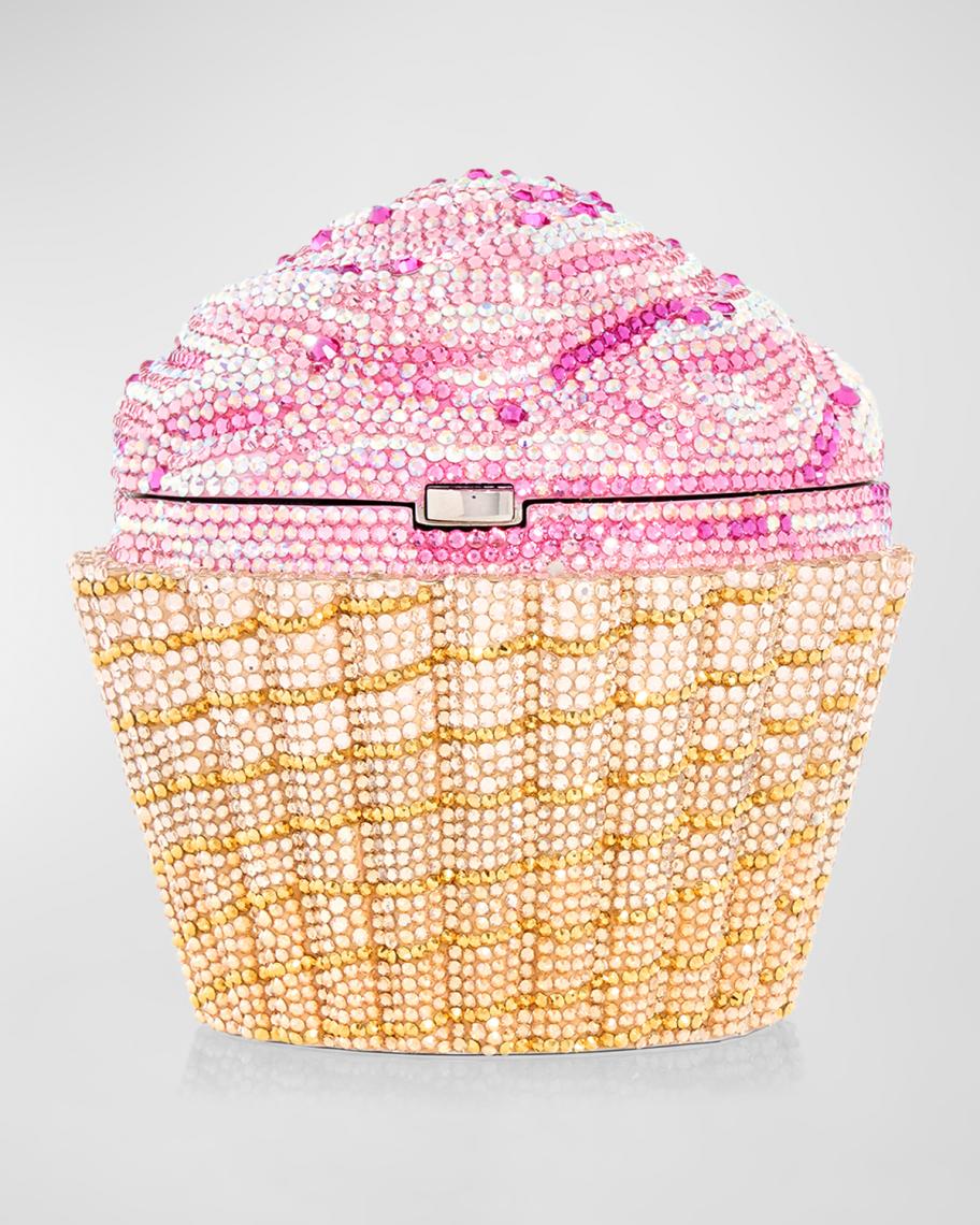 Judith Leiber Couture Strawberry Cupcake Crystal Minaudiere