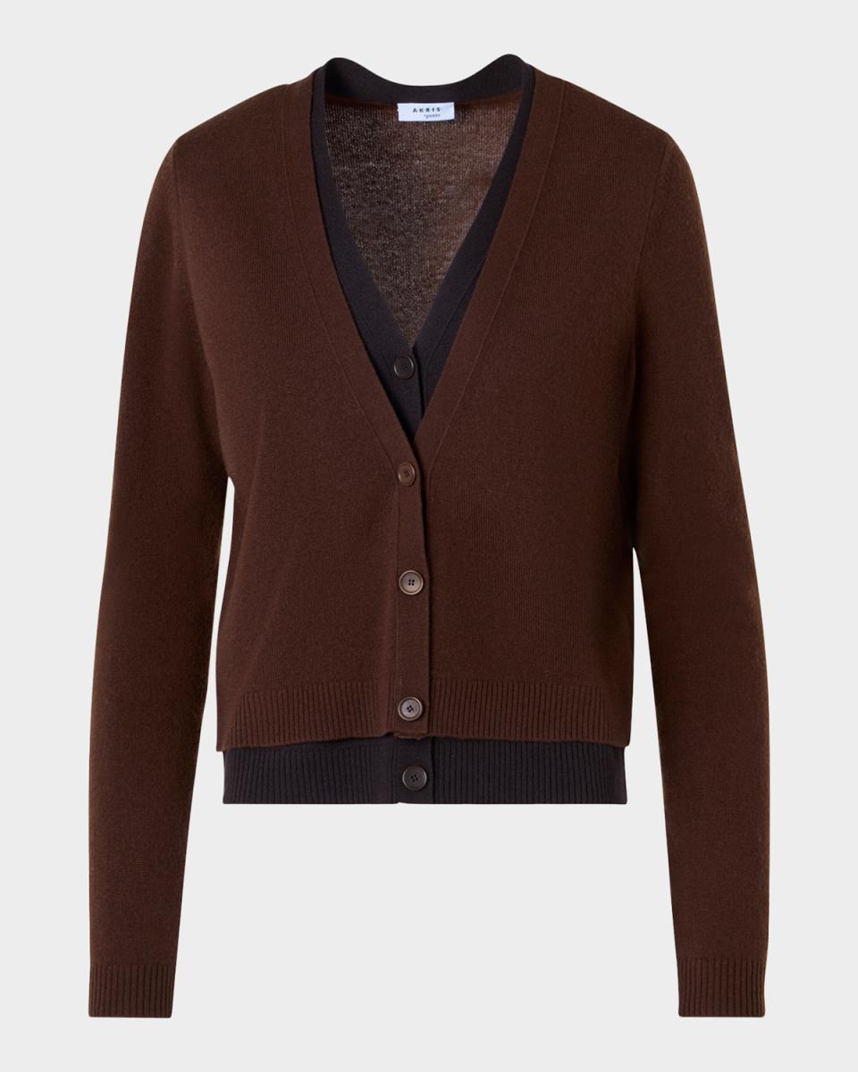 Dries Van Noten Torion Floral Lace Knit V-Neck Sweater | Neiman Marcus
