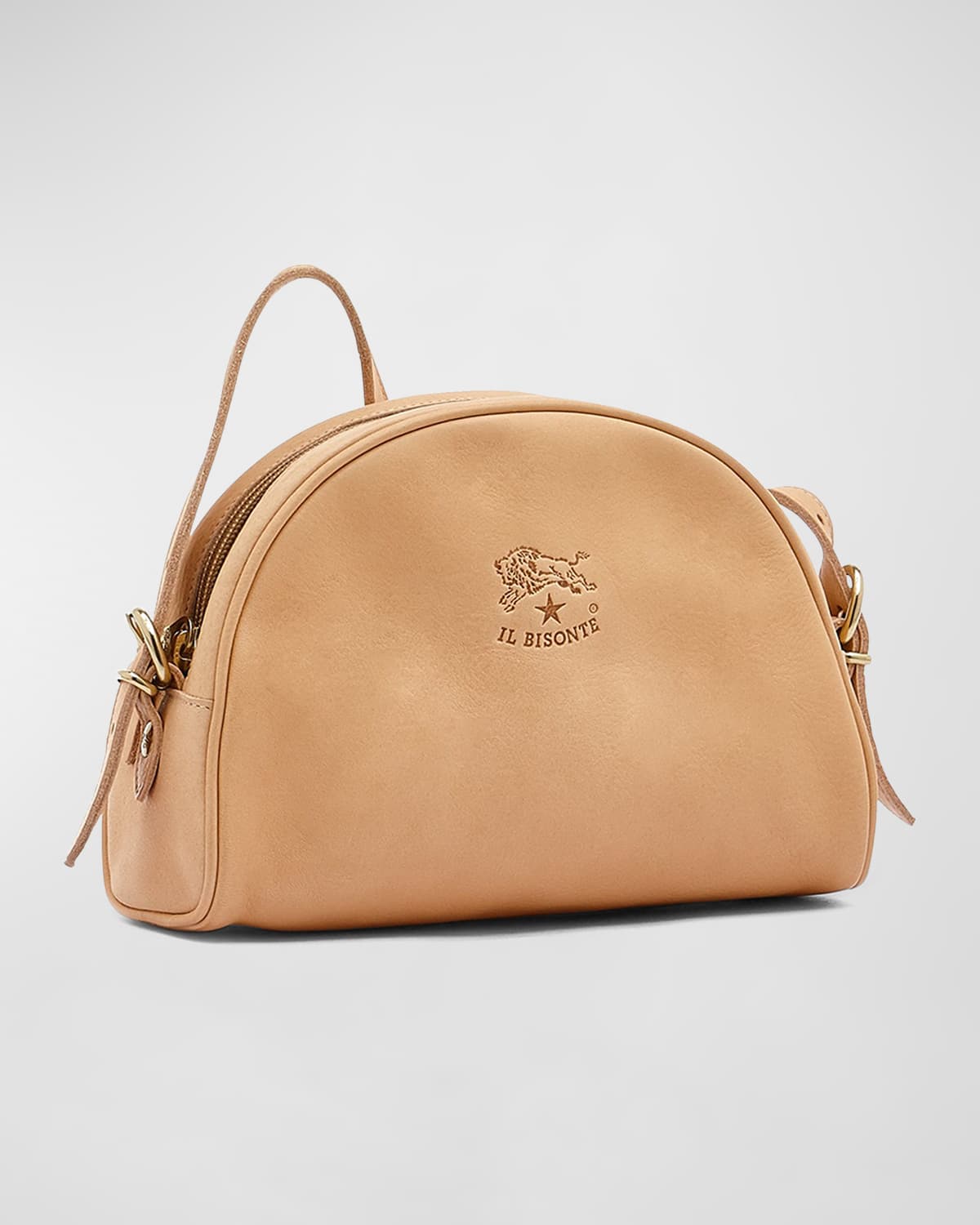 Il Bisonte Classic Zip Leather Crossbody Bag | Neiman Marcus Il Bisonte Classic Zip Leather Crossbody Bag