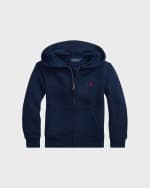 Image 1 of 2: Ralph Lauren Childrenswear Boy's Knitted Fleece Hoodie, Size 2-7