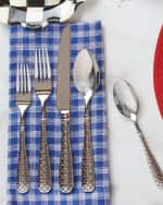 Image 2 of 4: MacKenzie-Childs 5-Piece Check Flatware Place Setting