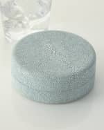 Image 2 of 2: AERIN Faux-Shagreen Coaster Set