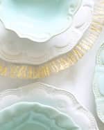 Image 2 of 2: Vietri Incanto Stone Lace Salad Plate, White