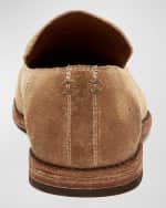 Image 3 of 4: Frye Men's Chris Venetian Suede Slip-On Loafers