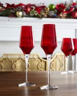Image 1 of 2: Vietri Cotessa Red Champagne Flute