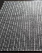 Image 2 of 2: Lauren Ralph Lauren Miles Charcoal Stripe Flat Weave Rug, 5' x 8'