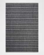 Image 1 of 2: Lauren Ralph Lauren Miles Charcoal Stripe Flat Weave Rug, 5' x 8'