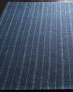 Image 2 of 2: Lauren Ralph Lauren Miles Navy Stripe Flat Weave Rug, 5' x 8'
