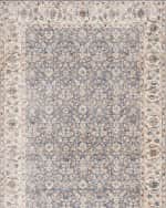 Image 2 of 4: Lauren Ralph Lauren Helena Ivory/Blue Power-Loomed Rug, 9' x 12'