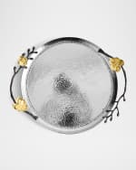 Image 3 of 4: Michael Aram Gold Orchid Round Tray