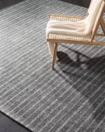 Image 3 of 3: Lauren Ralph Lauren Miles Charcoal Stripe Flat Weave Rug, 8' x 10'