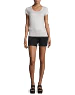 Image 3 of 4: FRAME Le Cutoff Rolled-Hem Shorts