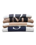 Image 2 of 2: Butterscotch Blankees Personalized Check Colorblock Baby Blanket, Gray