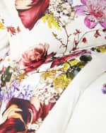 Image 1 of 2: Roberto Cavalli Floris King Flat Sheet