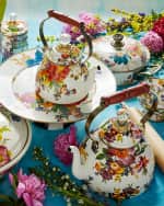 Image 3 of 7: MacKenzie-Childs Flower Market White Two-Quart Tea Kettle