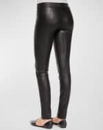 Image 3 of 3: THE ROW Skinny Leather Moto Leggings