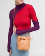 Image 3 of 6: Mansur Gavriel Mini Mini Vegetable-Tanned Leather Bucket Bag