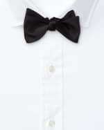 Image 2 of 2: Ralph Lauren Purple Label Solid Satin Bow Tie