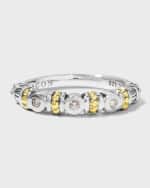 Image 1 of 5: LAGOS Caviar Beaded Diamond Stacking Ring, Size 7