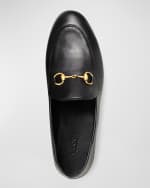 Image 4 of 4: Gucci Brixton Leather Horsebit Loafers